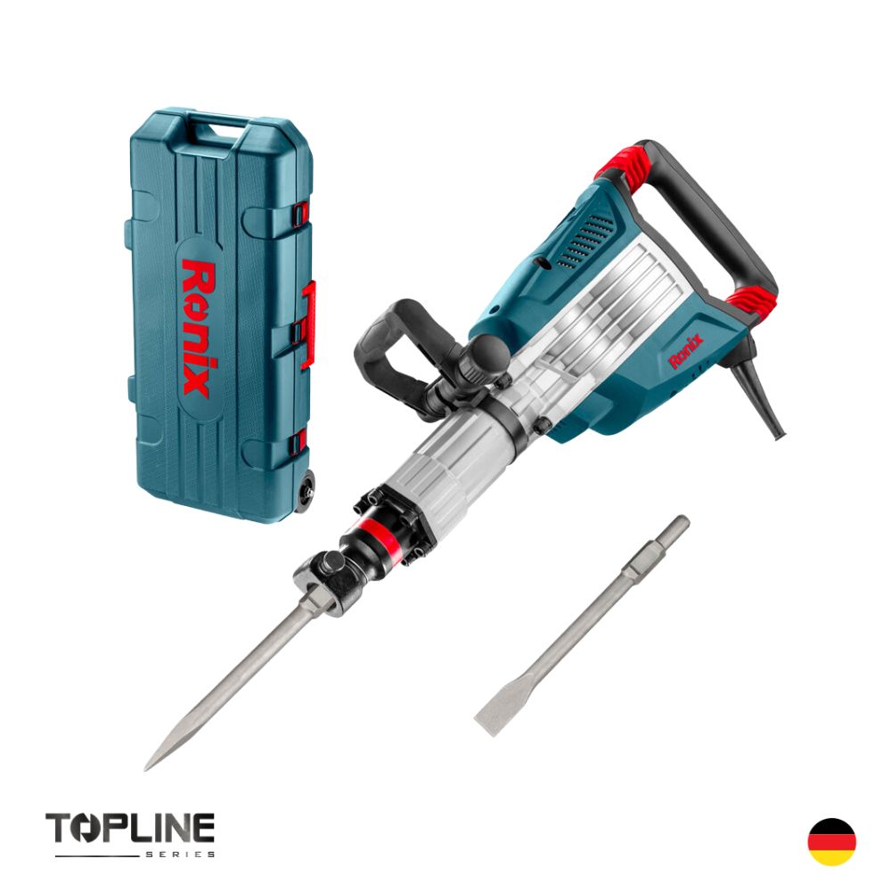 RONIX PERU SAC (24) Martillo Demoledor INDUSTRIAL 1750W 15.5KG SDS HEX RONIX 2802 - Imagen 1