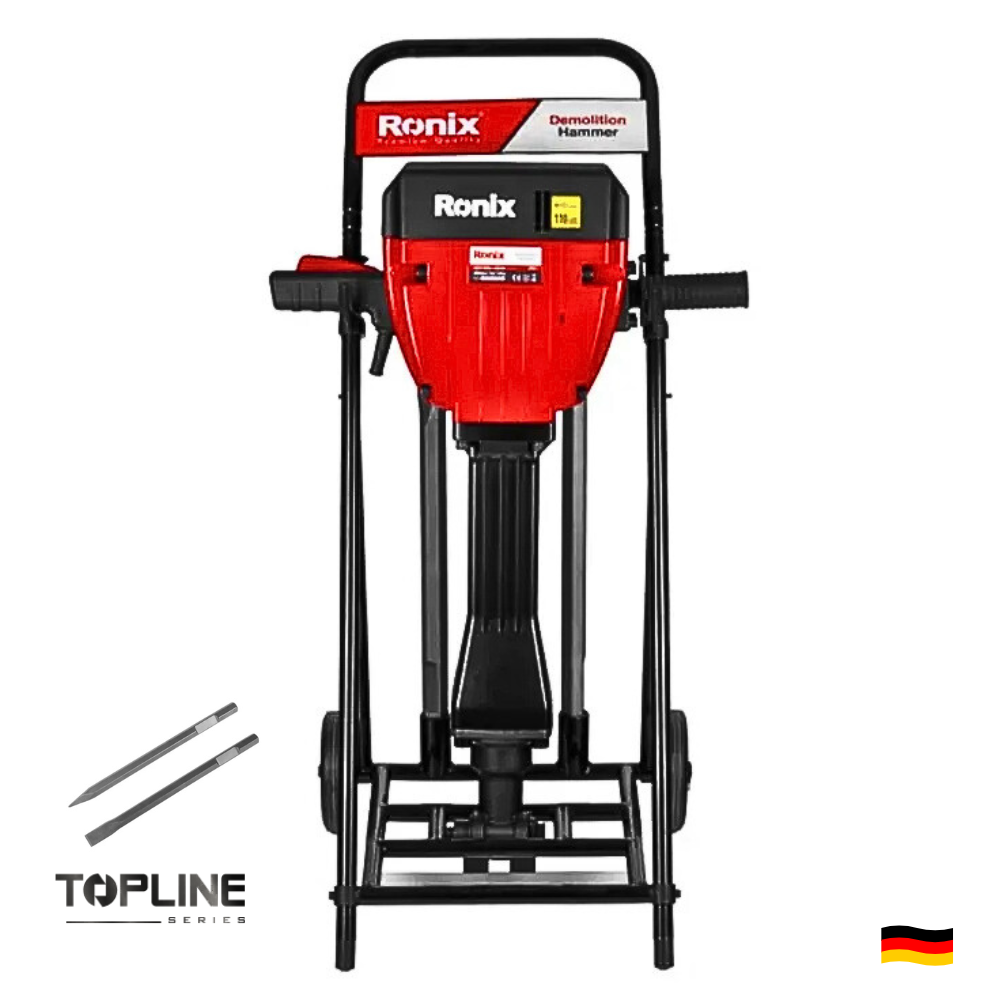 Marca Alemana (81) Martillo Demoledor INDUSTRIAL 2200W 30KG 75J RONIX 2830 - Imagen 1